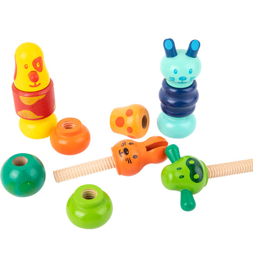 Children's screw toy disassembly and assembly 1-2 years old 3 baby shape matching building block nut assembly and disassembly hands-on puzzle