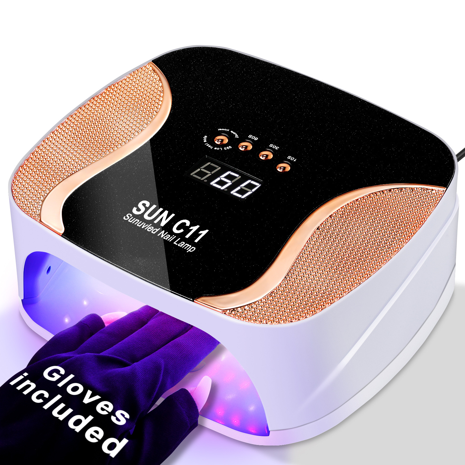 Nueva lámpara de uñas 308W lámpara de parrilla de uñas de alta potencia lámpara de fototerapia UV pegamento de esmalte de uñas de secado rápido máquina de fototerapia de uñas transfronteriza