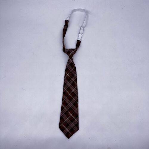 Wholesale brown tie for women jk Japanese college style free dk tie for men retro short lazy plaid small bow tie
