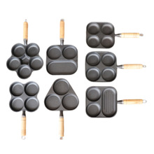 新款鸡蛋汉堡锅家用铸铁平底锅无涂层不粘蛋饺锅模具煎蛋厂家直销