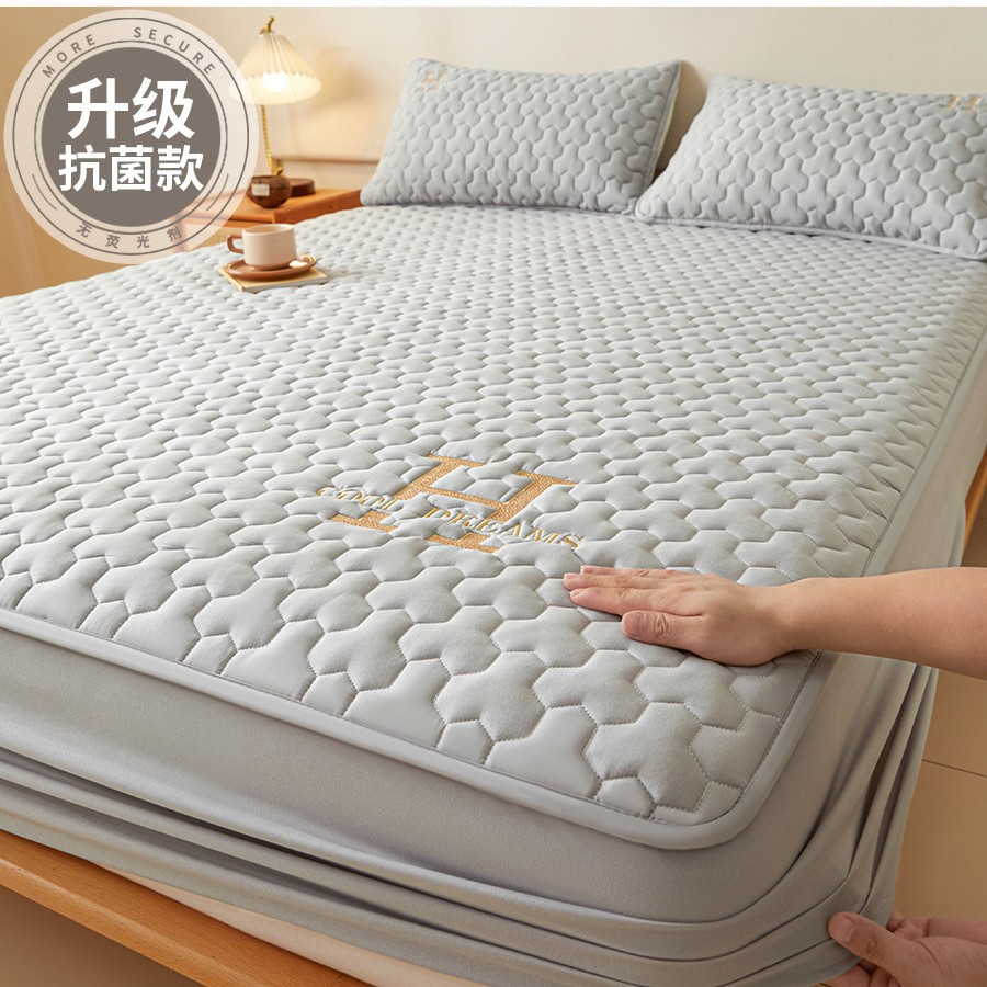 Colcha impermeable acolchada Colcha de cama engrosada de una pieza Cubierta de cama con todo incluido Cubierta protectora de colchón 2025 Nuevo Four Seasons Universal