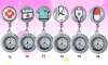 Glowing cute pocket watch for elementary school students with clamp, wholesale