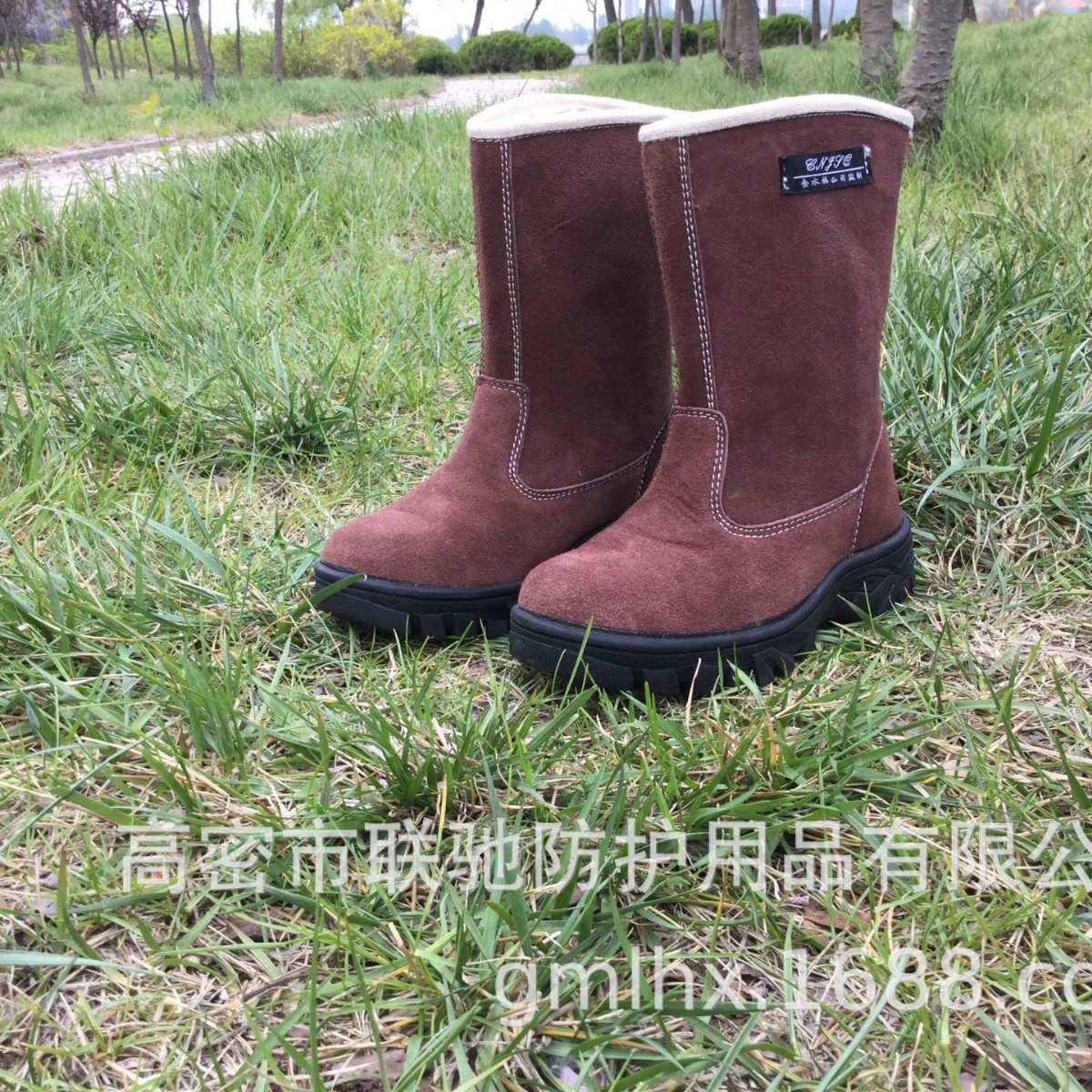 联驰厂家批发高帮阻燃靴耐高温300劳保鞋耐磨防滑防尘套油田包邮