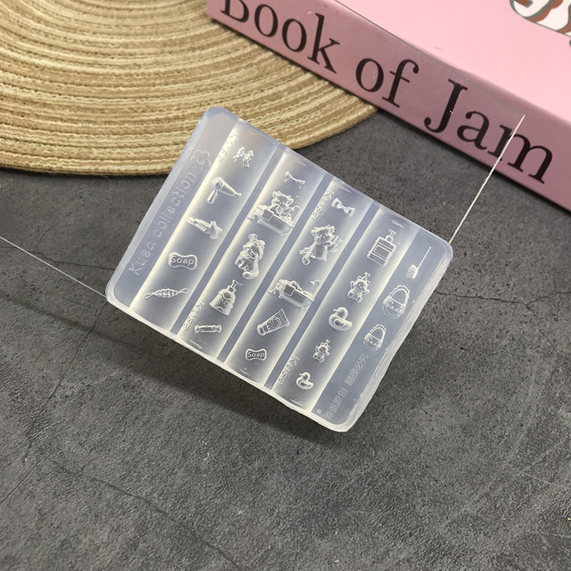 跨境批发蝴蝶结硅胶美甲模具立体链条串珠浮雕花纹穿戴甲装饰工具|undefined