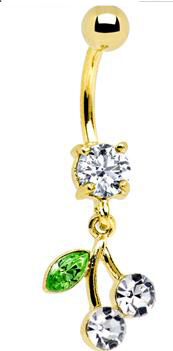 Bijoux de piercing pour nombril Gabby, inspirés des bijoux européens et américains transfrontaliers en forme de cerise. Accessoires de piercing corporel._voghion.com