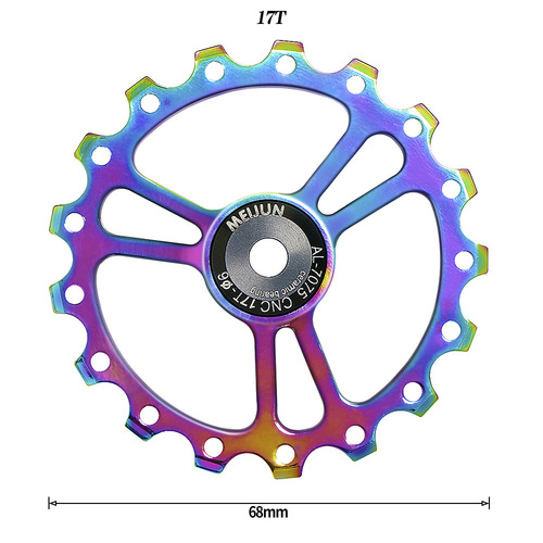 Bicycle rear derailleur guide wheel 18 teeth color variable speed aluminum alloy ceramic bearing bearing mountain bike tension wheel wholesale