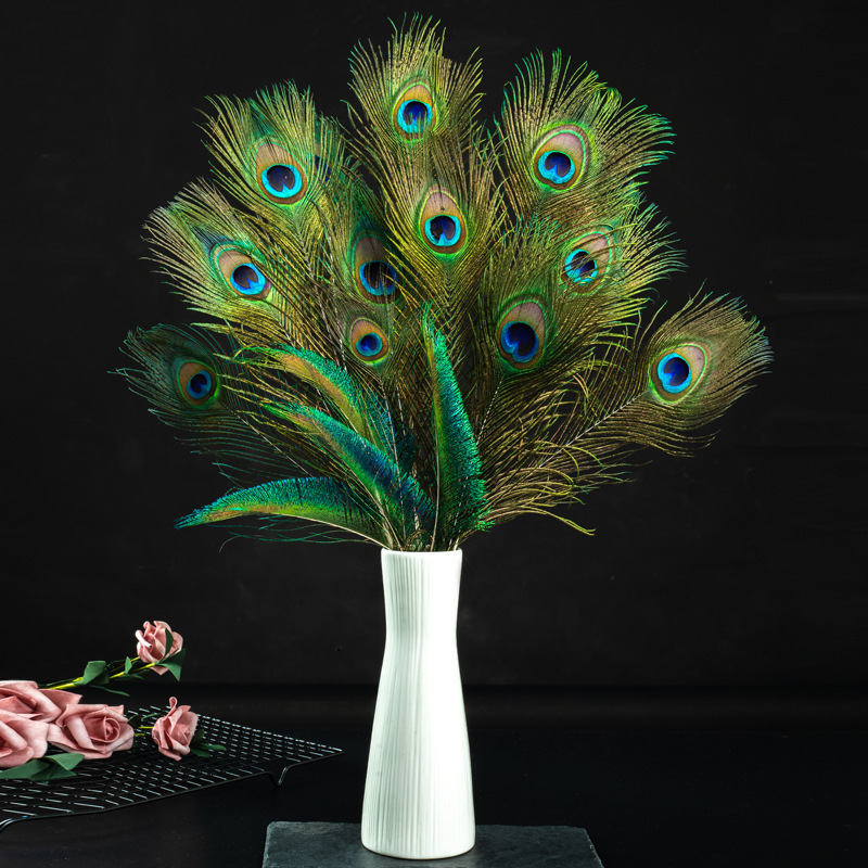 Pure Natural Real Peacock Feather Tail Big Eyes DIY Jewelry Home Furnishings Living Room Wedding Vase Decorations Pure Natural Real Peacock Feather Tail Big Eyes DIY Jewelry Home Furnishings Living Room Wedding Vase Decorations