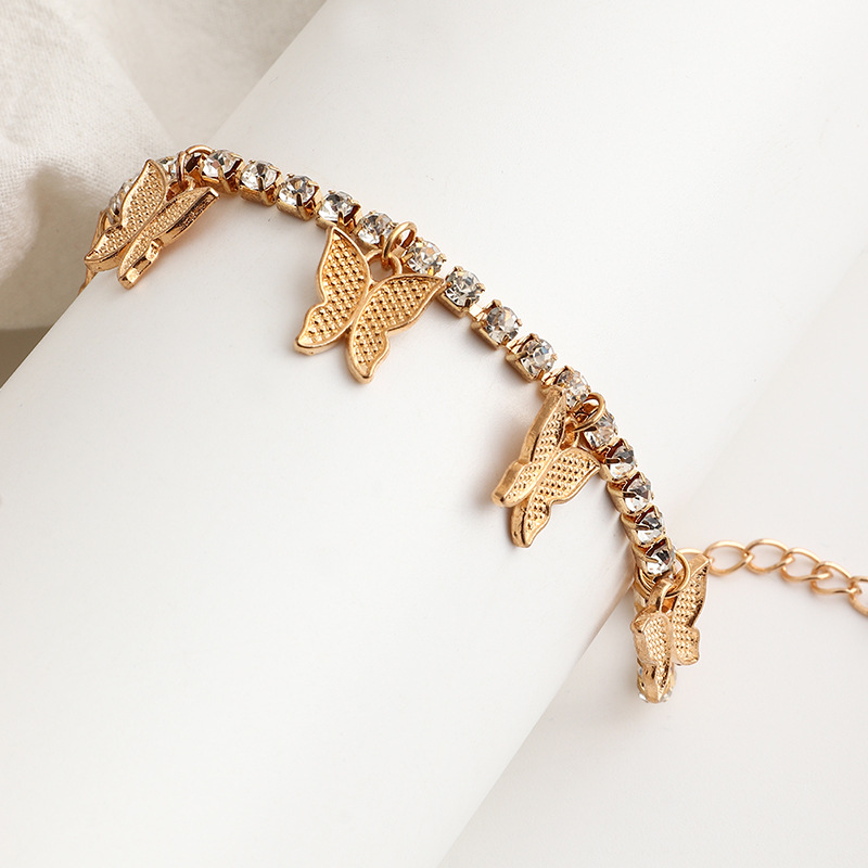 Bracelet De Cheville Papillon En Diamant De Mode En Gros display picture 9
