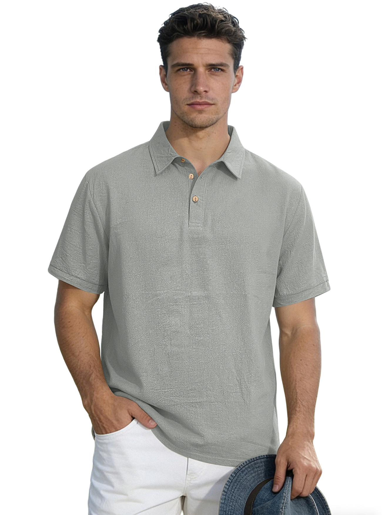 Transfronterizos Europa y América Amazon directo para el nuevo hombre polo de color sólido camiseta de negocios de alta gama camiseta de manga corta