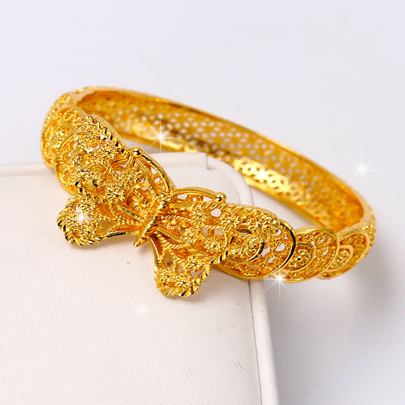 Chinese Style Wheat Ear Bracelet, Copper Coin Gourd Bracelet, New Gold Color Coin Bracelet, Solid Alloy, New Live Broadcast Model for Women