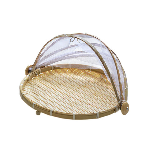 Drying Basket, House Use, Steamed Bun Round, Scoop, Bamboo Weaving, Ethnic, Shallow Mouth, Decorative, Bamboo Made, Bamboo Weaving, Handmade Scoop, Mosquito Proof, Vegetable Cover