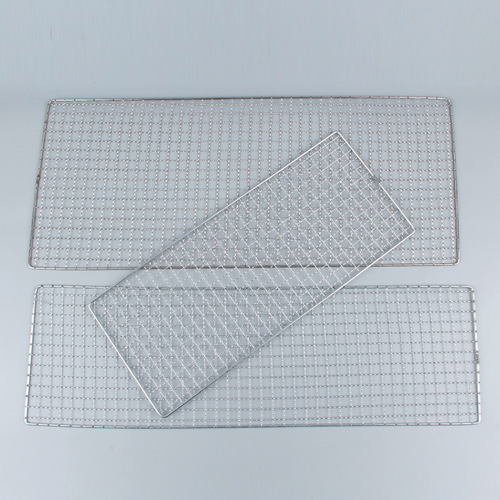 Manufacturer wholesale barbecue mesh stainless steel grill mesh mesh grilled fish clip grid barbecue grate rectangular mesh rack