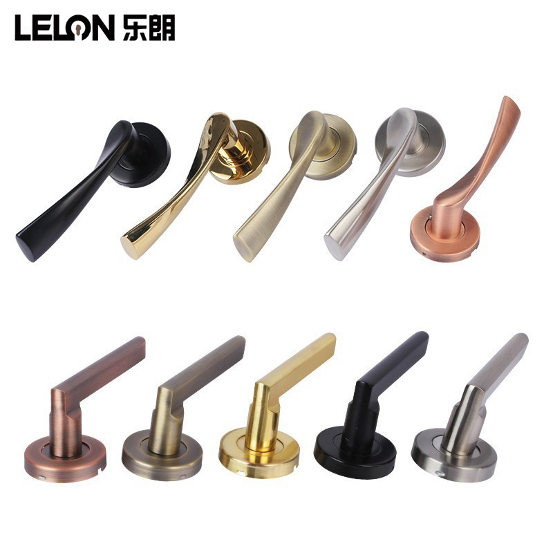 Personalizada acero inoxidable 304 imitación manija de fundición fina puerta de madera interior manija de puerta de dormitorio manija de bloqueo mecánica universal