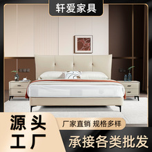 厂家直销现货乳胶床垫酒店弹簧席梦思家用四件套床笠布艺床双人床