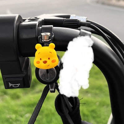 lock anti-theft fixed hook cute: Helmet lock - black-one-pack-yuan-pooh