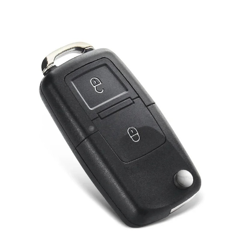 Foldable Car Remote Key Shell, 2/3 Buttons, Suitable for Volkswagen Passat, Polo