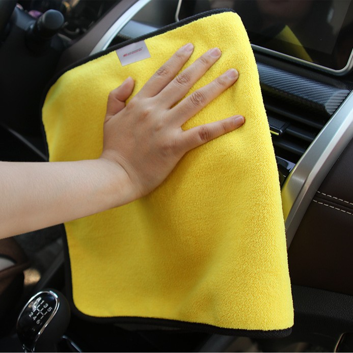 Toalla de lavado de coches engrosada Toalla de coche absorbente de coral Toalla de coche de dos colores de doble cara de alta densidad limpieza de coches Toalla de lavado de coches image 3