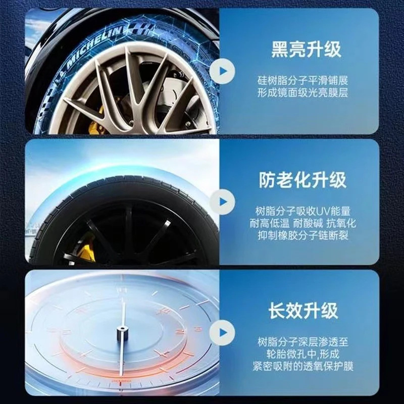 cera de neumáticos de automóviles brillo negro antienvejecimiento limpiador de goma plástica impermeable mantenimiento de neumáticos