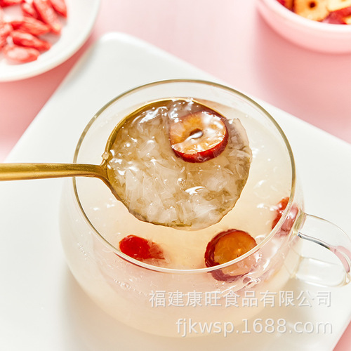 Kangwang Organic Herbal Tremella 60g/80g Bottled Gift Box Gutian Specialties Source Factory Direct Sales One Piece