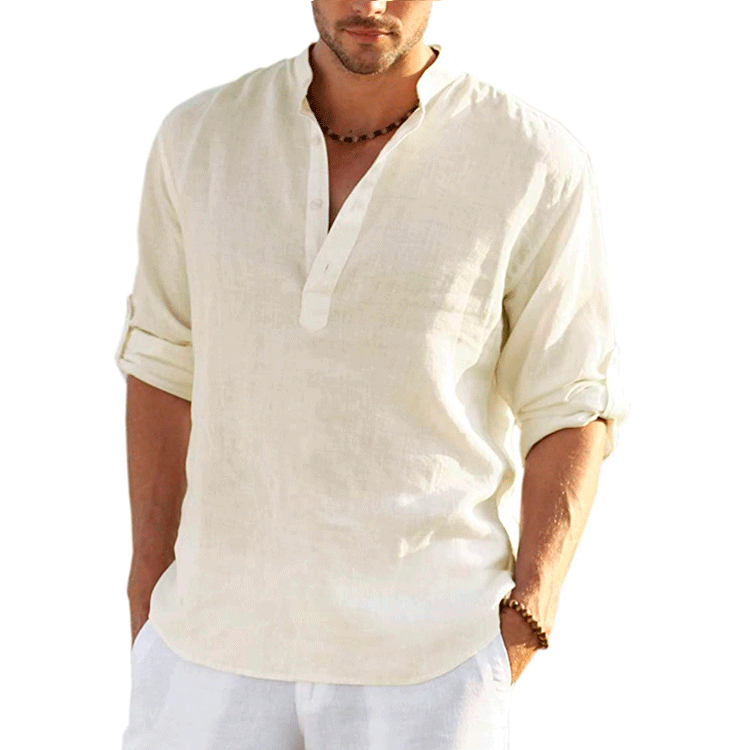 Men's Solid Color Simple Style V Neck Short Sleeve Loose Men's Tops display picture 2