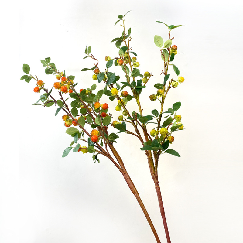 仿真树莓果覆盆子跨境人造覆盆子树莓果特大枝浆果野果装饰