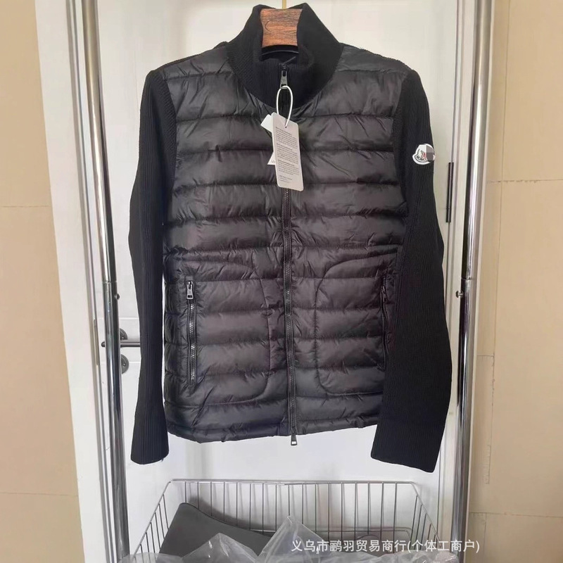 2025 Mengjia New High-End Version in Stock m Brand Classic Knit Patchwork Stylish Inner Wear Unisex Cotton Jacket