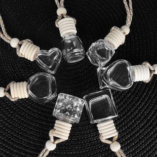 Diamond car perfume pendant car perfume bottle aromatherapy bottle pendant 8ML Cylindrical pendant fixed logo wholesale
