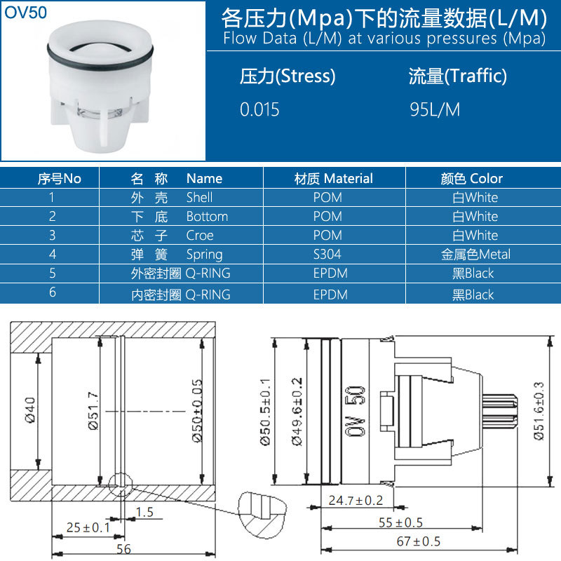Preferential check valve 4 in charge of 1 inch 2 inch water pipe faucet angle valve 6 check valve DN15 inline spring check valve