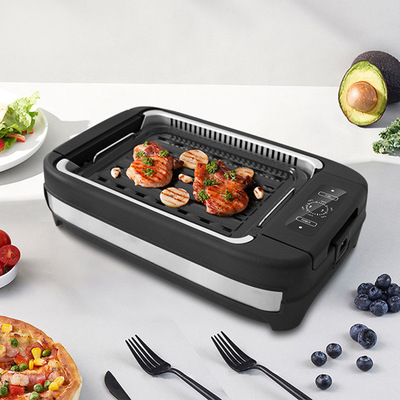 hometech带抽烟装置烤肉炉 生蚝电烧烤炉家用多功能韩式 烧烤机|ru