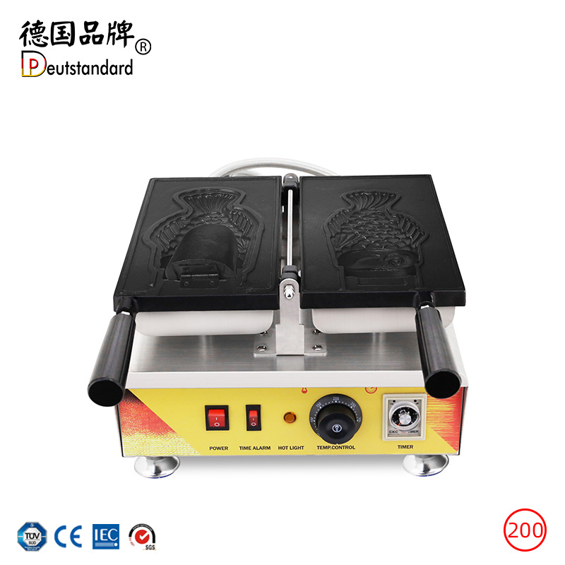 新动力鲷鱼烧机冰淇淋鱼饼机/鲷鱼烧技术鱼形华夫雪糕壳华夫机