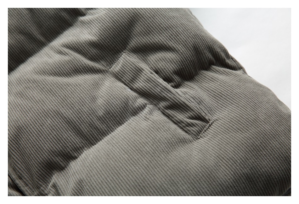 OIRTD winter nieuwe corduroy opstaande kraag voor zowel mannen als vrouwen, warme jas, dikke katoenen jas MY595_voghion.com