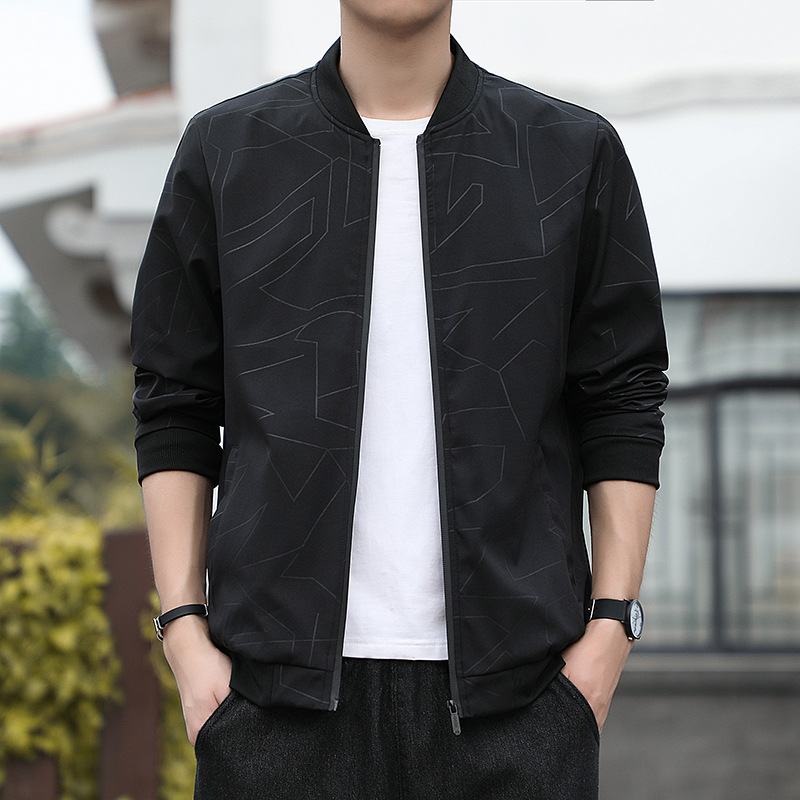 Chaqueta de primavera y otoño para hombre, estilo moderno, novedad 2023, chaqueta fina versátil, informal, talla grande image 4
