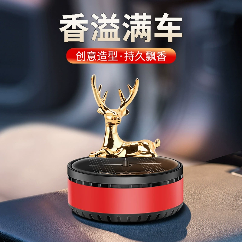 Высококачественный автомобильный ароматерапия на солнечной энергии Golden Deer вращающийся парфюмерный Декор стойкий легкий аромат автомобиля 2024 новая центральная консоль