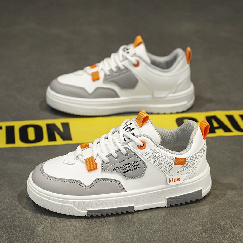 Спортивная обувь для мальчиков 2025 летний новый детский кожаный маленький белый туфли для мальчиков с мягкой подошвкой повседневная обувь