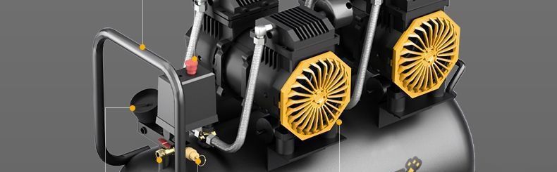 Oil-Free Silent Air Compressor Small Household 220V Air Compressor Air Pump Woodworking Spray Paint Nail Pumping Air Pump