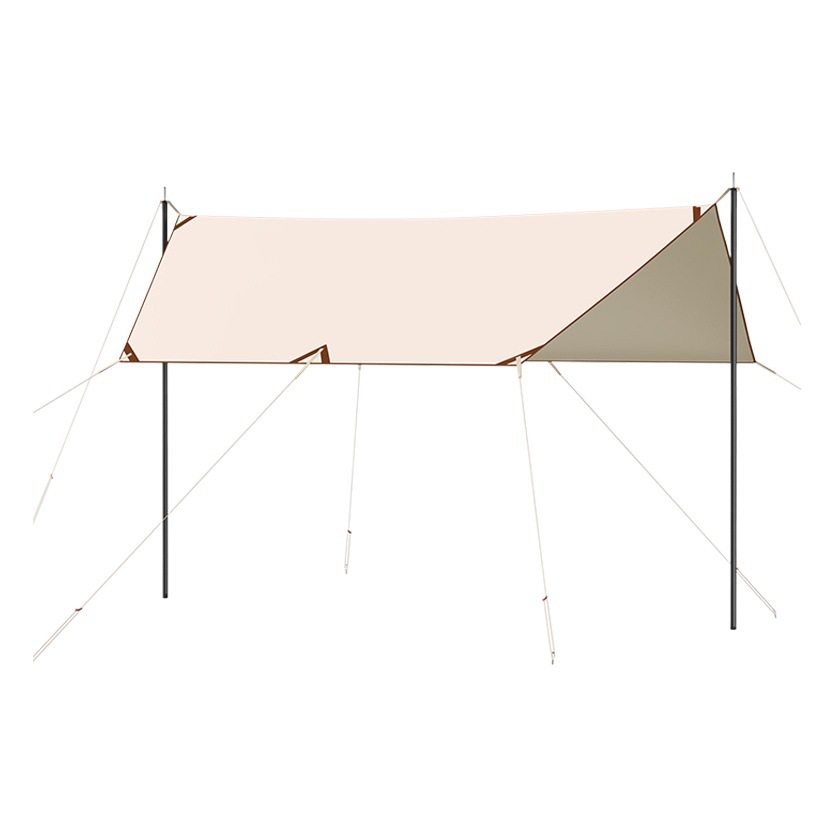 Canopy Tent Black Glue Outdoor Camping Portable Butterfly Shade Rain Canopy Picnic Silver-coated Sunscreen Camping Equipment