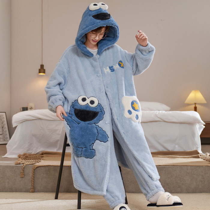 2025 pijamas de invierno para hombres gruesos coral vello de coral juvenil de tamaño grande 200 kg de franela de dibujos animados ropa de dormir conjunto de ropa para el hogar