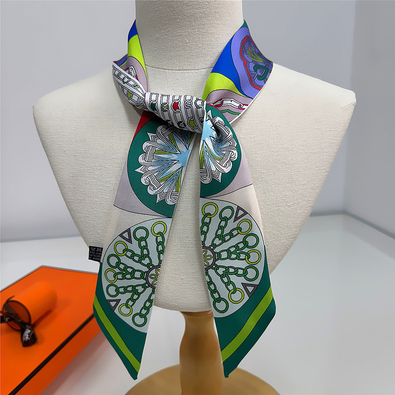 Bufanda de seda, tira larga, punta de lazo de alta calidad, cinturón de cinta para el cabello, cinturón de cinta, bufanda, corbata, bolsa de toalla de seda, cinturón de envoltura