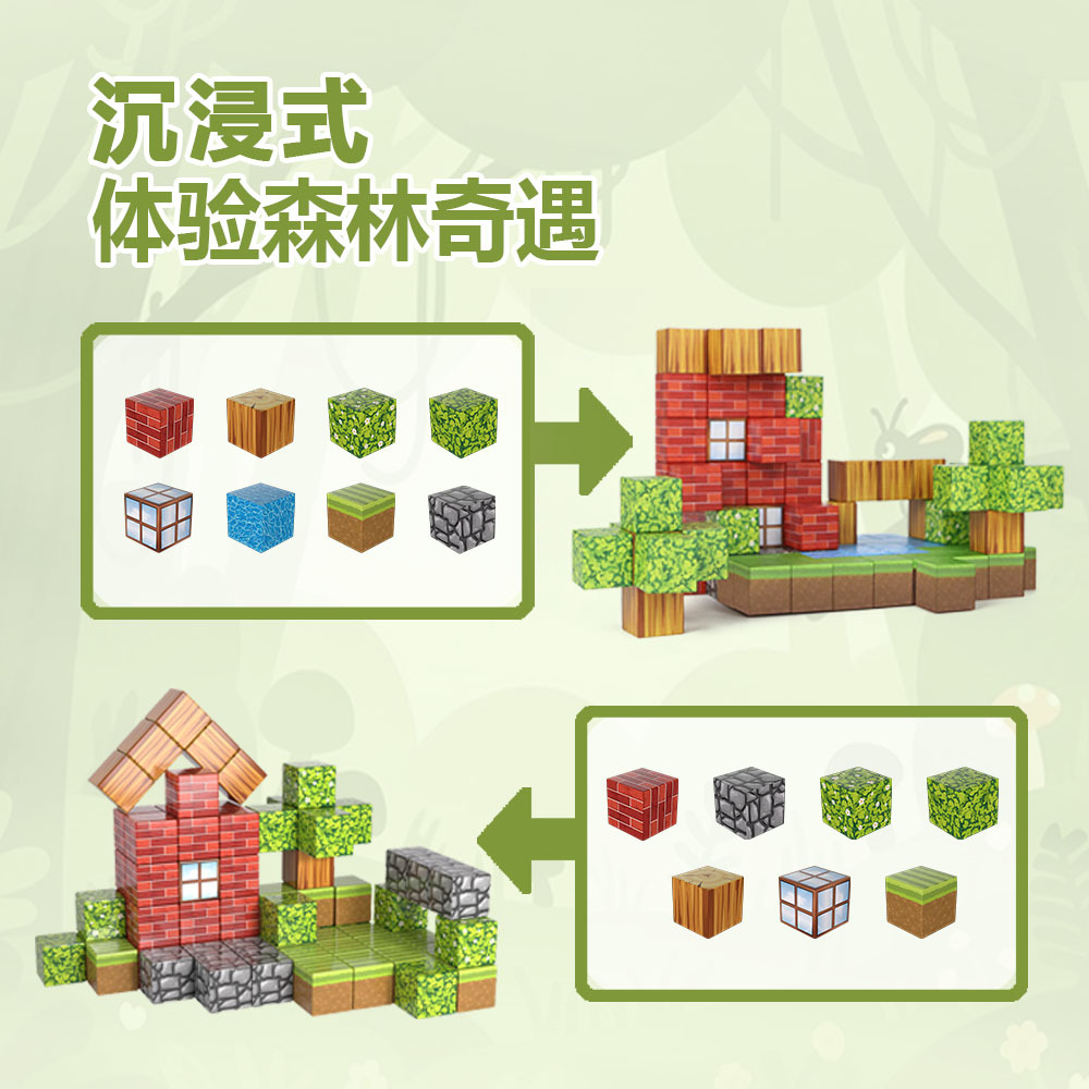 Nuevo My Magnetic World Cube Puzzle Imán Bloque de construcción 20MM Diseño de juguete magnético Juego de bloques magnéticos