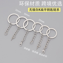 国境を越えた環境保護のキーホルダーは、シングルリングdiyアクセサリーの金属ニッケルのないキーホルダーの卸売りを掛けています