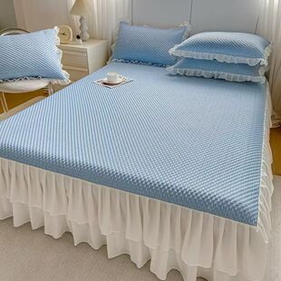 Class A cool ice bean mat bed skirt three-piece mat ice silk mat foldable summer mattress wholesale