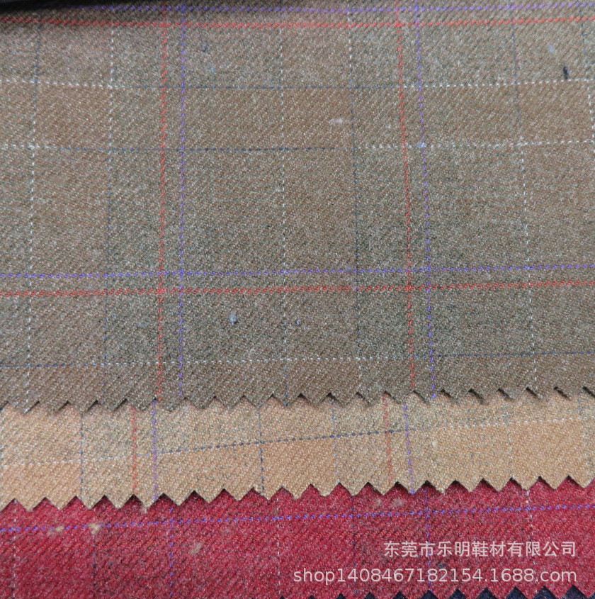 GB1085色织TR虚线格子呢料适用鞋子帽子服装精纺西装呢料