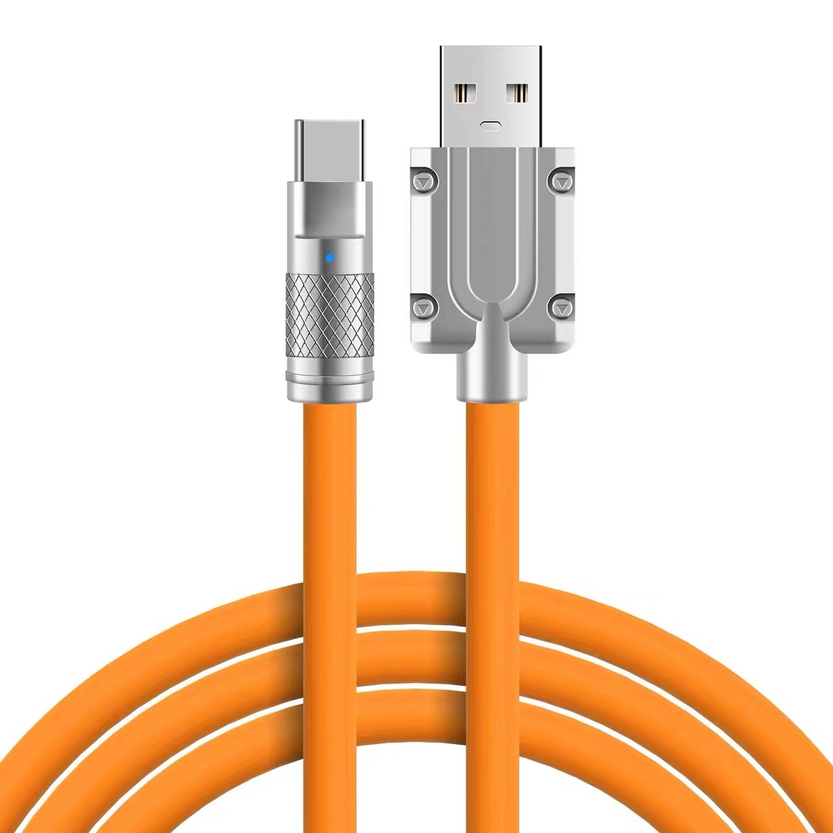 Cable DE DATOS PD120W aleación de zinc Cable de carga rápida USB adecuado para TYPE-CC Apple Xiaomi teléfono móvil con carga de flash grueso
