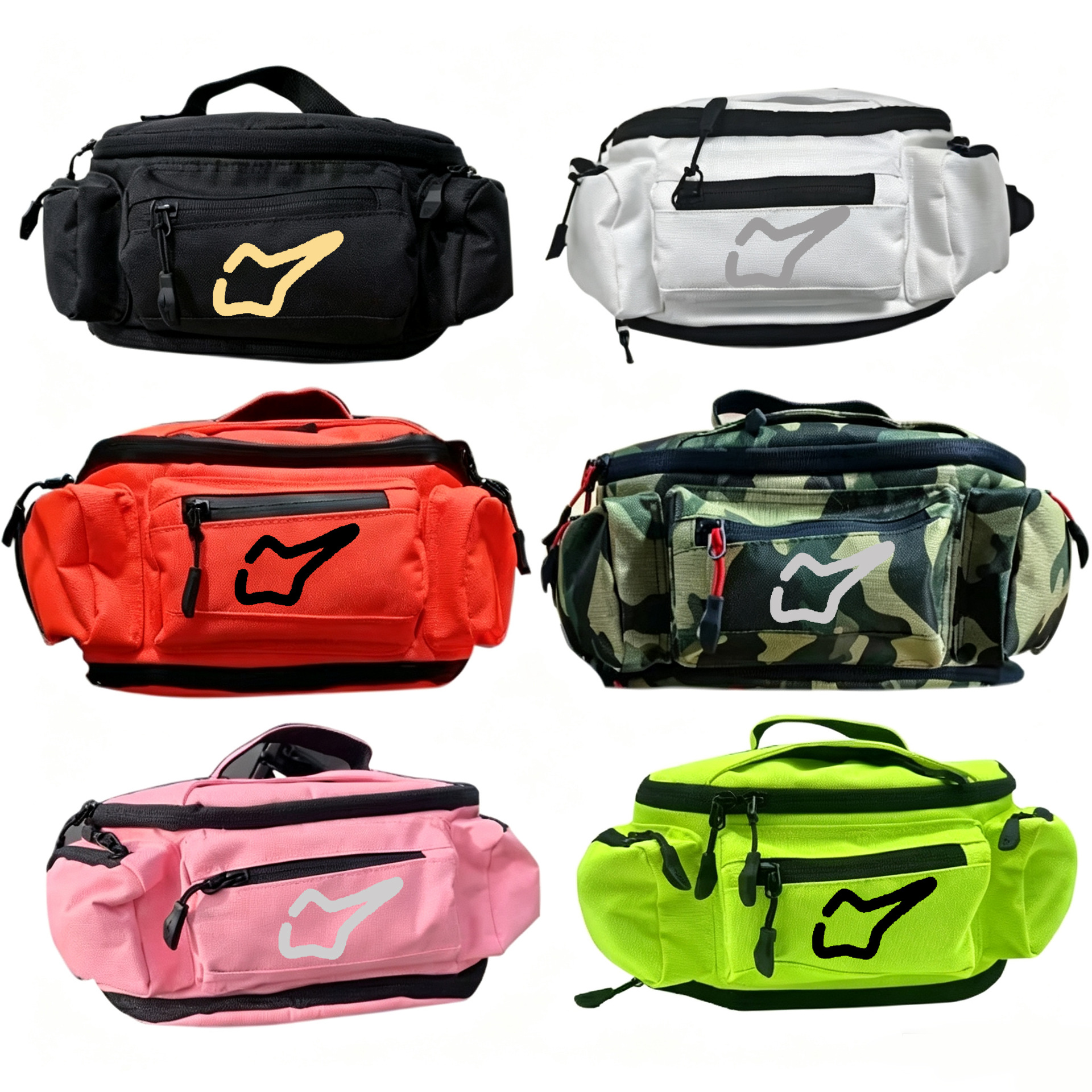 Cycling Waist Bag, Motorcycle Riding Chest Bag, Water-Resistant, Large Capacity, Trendy and Versatile Cycling Backpack, Storage Crossbody Bag