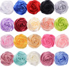 DIY clothing auxiliary material jewelry accessories large 6.5 cm silk satin color diced rose bud cloth art handmade