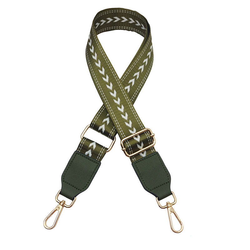 Military green + military green leather gold hook