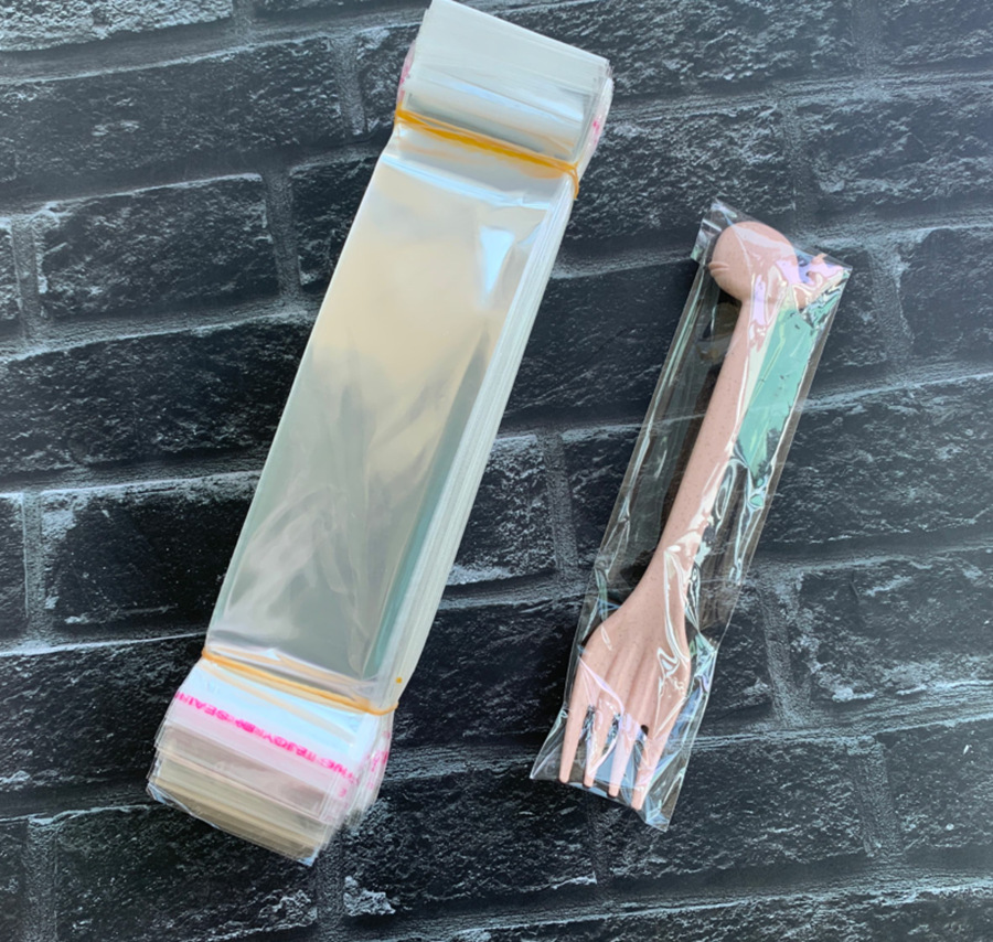一次性勺子筷子包裝袋細長袋 漁具魚漂 袋opp自粘袋透明1000/包
