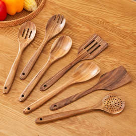 鸿俊达相思木锅铲汤勺原木实木厨具木质饭勺漏勺长柄炒菜木铲子