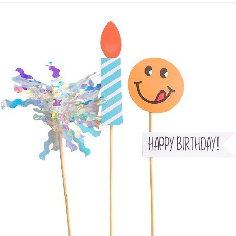 Celebritad en línea ins amor osos decoración de pastel de bandera dibujos animados HBD niños feliz cumpleaños postre vestido plugin image 73