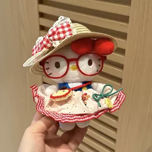Брелок-котик в шляпе и пышном платье мягкая игрушка